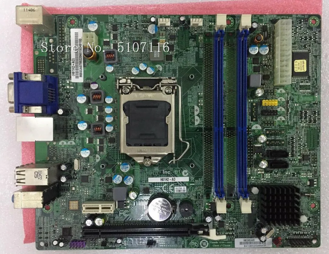 High Quality Desktop Motherboard For X3990 H61h2-ad 1155 H61 Ddr3 Will Test  Before Shipping - Motherboards - AliExpress