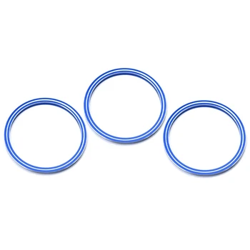 

3Pc Blue AC Climate Control Outer Ring Covers Compatible for Subaru WRX, STI, Impreza, Forester, XV Crosstrek