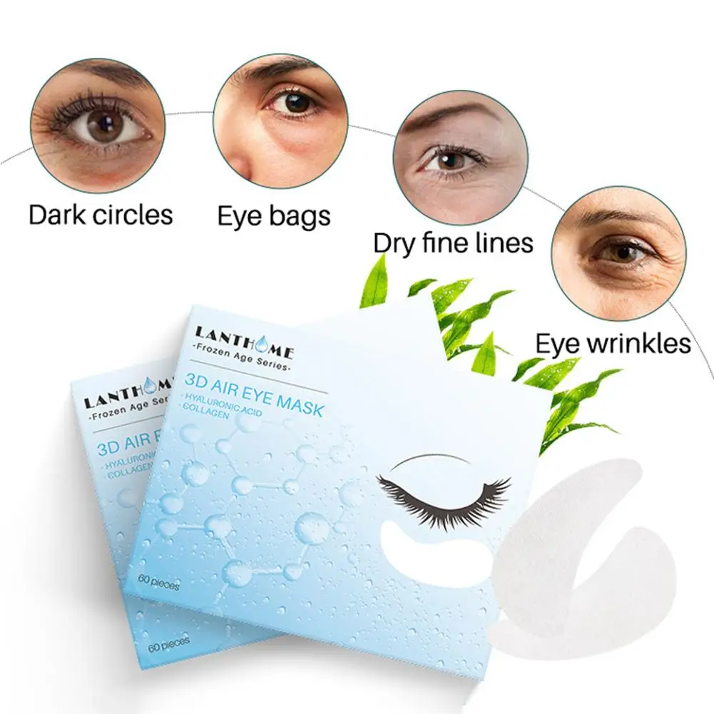 

60PCS Under Eye Pads 3D AIR Eye Mask Eye Care Moisturizing Nourish Dark Circles Removal Fine Lines Eye Patches