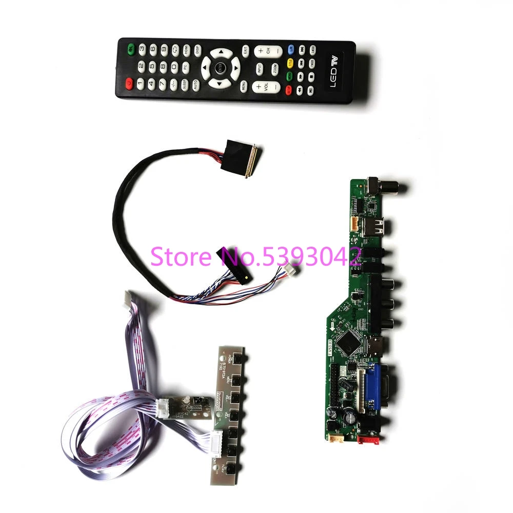 KIT fit LP156WH3 (TL)(AA)/(TL)(AB)/(TL)(AC)/(TL)(B1)/(TL)(BC) LVDS 1366*768 LCD VGA+USB Remote 40Pin TV control drive board | Компьютеры и