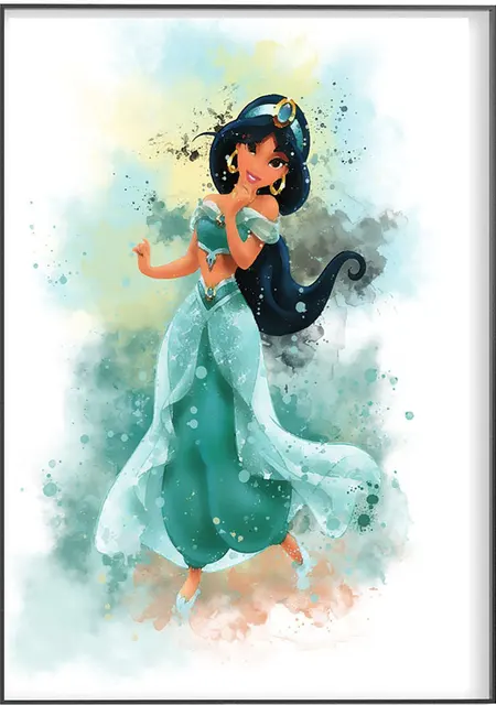 ディズニープリンセス水彩キャンバスアートペインティングポスターとプリントウォールアート画像リビングルームの家の装飾 絵画 書道 Aliexpress ディズニープリンセス水彩キャンバスアートペインティングポスターとプリントウォールアート画像リビングルームの家の装飾 絵画 書道 Aliexpress