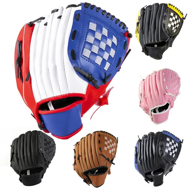 Outdoor Sports Youth Adult Left Hand Training Practice Softball Baseball Gloves Softball Practice Equipment for Kids/Adults 1