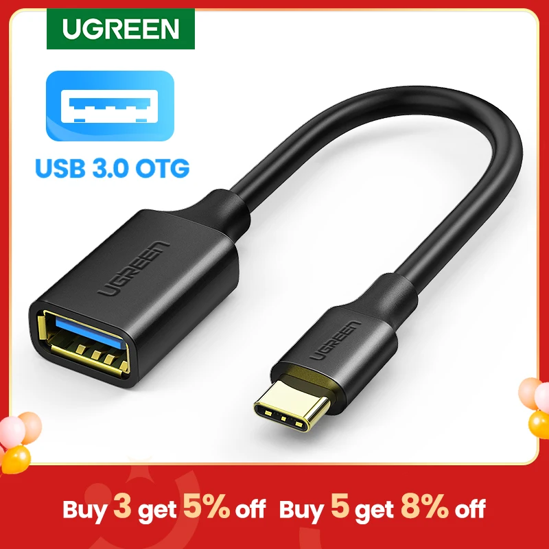 Ugreen-Adaptador USB C a USB, Cable OTG, tipo C, macho a USB 3,0 2,0, adaptador de Cable hembra para MacBook Pro, Samsung, tipo C
