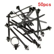 

Self-locking Plastic Nylon Tie 50PCS Fastening Ring Zip Wraps Strap Nylon Car Loom Hose Clamp Fastening Zip Strap Cable Tie Set