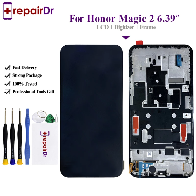 2340x1080 ЖК-дисплей для Huawei Honor Magic 2 ЖК-дисплей с сенсорным экраном дигитайзер сборка 6,3" для Honor Magic 2 ЖК-экран