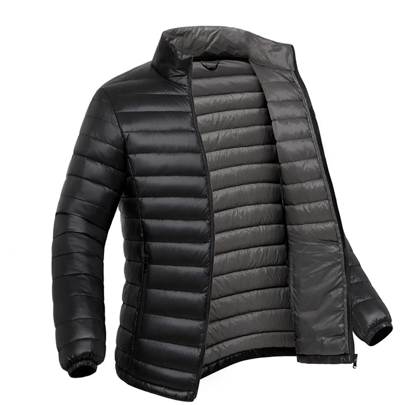Black Mountainskin, зимний мужской пуховик для походов, уличный спортивный светильник, тонкая ветровка для кемпинга, альпинизма, треккинга, Мужское пальто VA689 - Цвет: Black