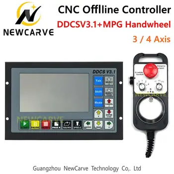 

DDCSV3.1 3 / 4 Axis G Code CNC Offline Stand Alone Controller For Engraving Milling Machine DDCS V3.1 + MPG Handwheel NEWCARVE