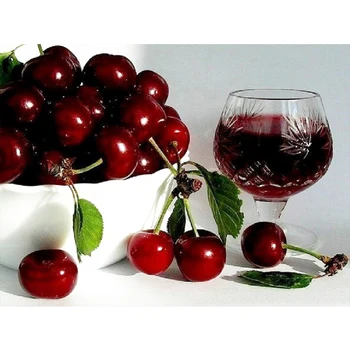 

5D DIY Diamond Painting Full round/square Drill Mosaic Diamond Cross Stitch Fruit Cherry 3D Embroidery kitchen decoration M305