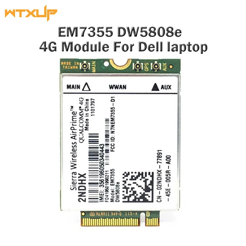 Модуль EM7355 DW5808e LTE/EVDO/HSPA + 42 Мбит/с NGFF 4G для Dell Venue 11 Pro Latitude 14 12 AirPrime | Компьютеры и