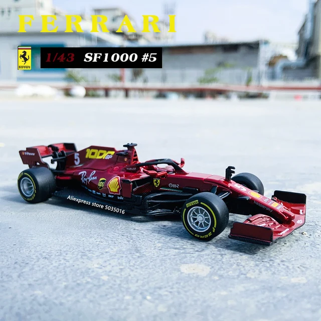 Bburago 1:43 2020 F1 SF1000 Ferrari #5 #16 Simulation alloy super toy car model For  with Steering wheel control front wheel 2