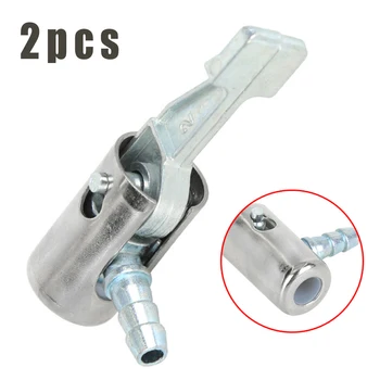 

2pcs Locking Air Hose Inflator Chuck Adapter 6mm For Bike Motorcycle Car Valve Car Replacement Accessories