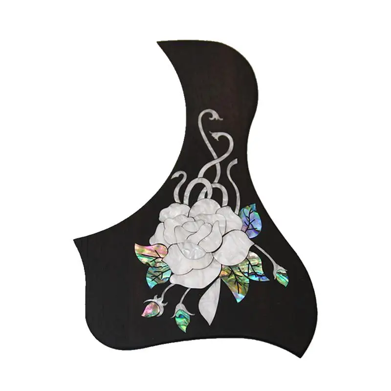 Pickguard de Violão Adesivo de Alta Acessórios para Guitarra Qualidade Peça Folk Violão Acústica Madeira Rosa Ébano 1 - Image 3