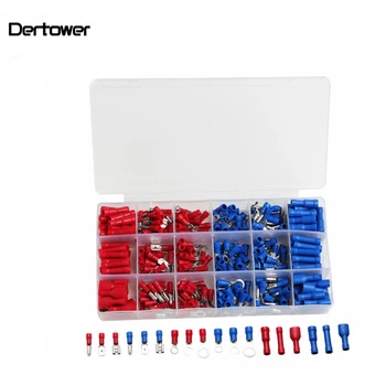 

450Pcs Cold-Press Insulated Terminals Spade Crimp Terminal Butt Combination Boxed Assortment Kit Cold PressingTerminals