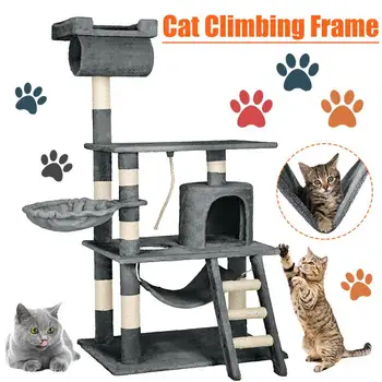 

Speedy Pet Multifunctional Chair Creative Cube House with Scratching Removable Pad Cushions Pet Activity Cat Tree