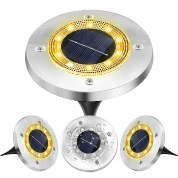 

Cross Border Exclusively for Solar Headlight Flower Beads Lens Stainless Steel Underground Lamp Outdoor Courtyard Garden Lawn Wa