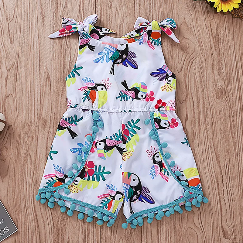 sin mangas Mono de verano para ni/ños y ni/ñas de dibujos animados con estampado de animales