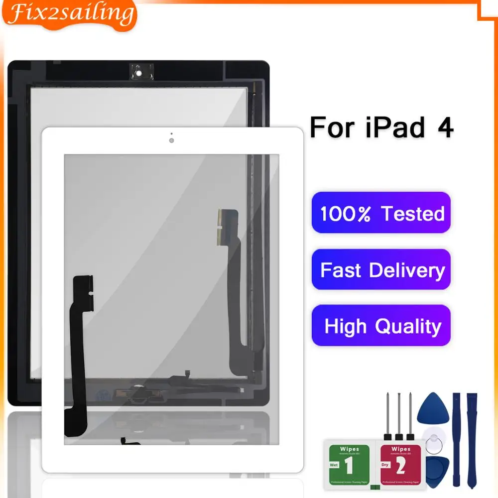 Для iPad 4 A1458 A1459 A1460 Внешний LCD сенсорный Экран окрашенные запасные части для Стекло Панель Замена
