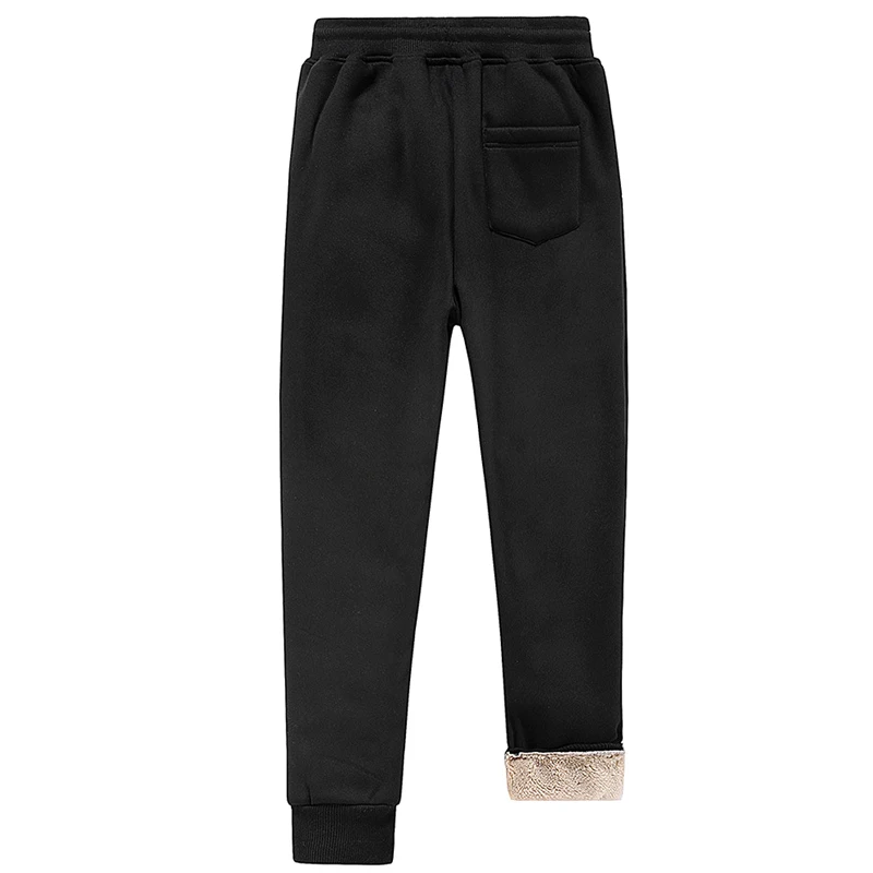 Мужские спортивные штаны с флисовой подкладкой, плотные брюки, повседневные свободные теплые Джоггеры для зимы IK88