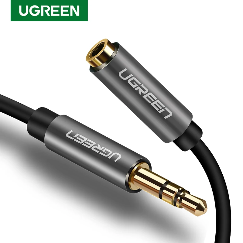 Кабель удлинитель Ugreen 3 5 мм со штекером на гнездо Aux кабель для наушников iPhone 6s MP3