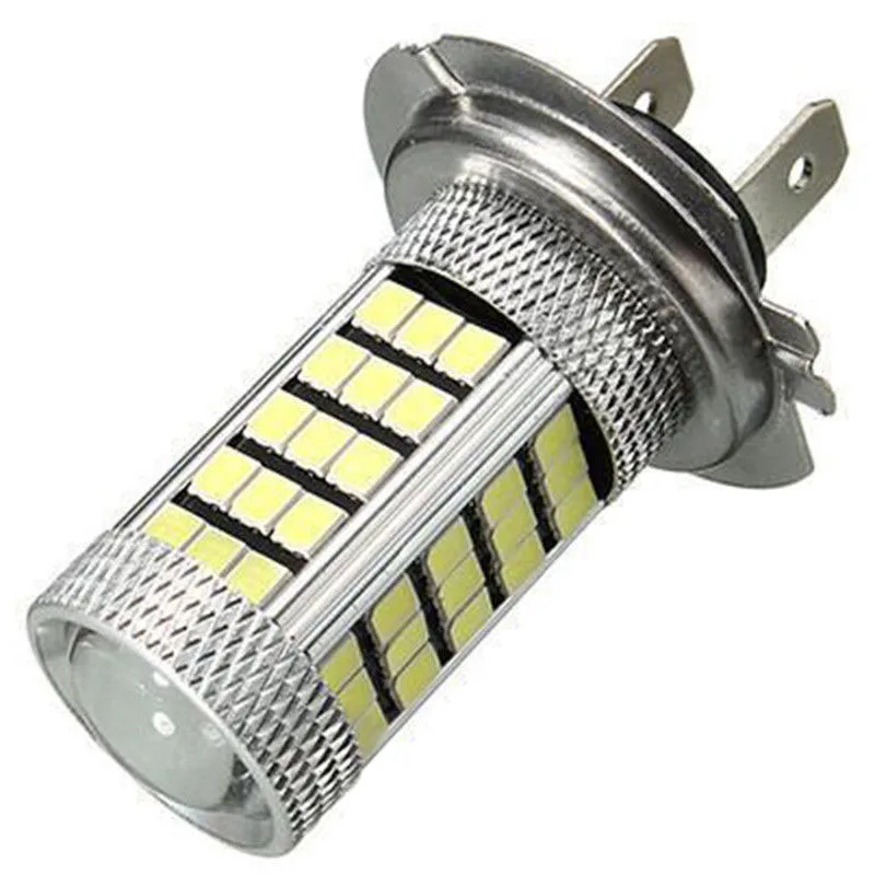 2шт H7 2835 66SMD светодиодный автомобильный противотуманный дальнего света лампа белый 6000K украшение для автомобильной фары Автомобильный светодиодный свет белый свет