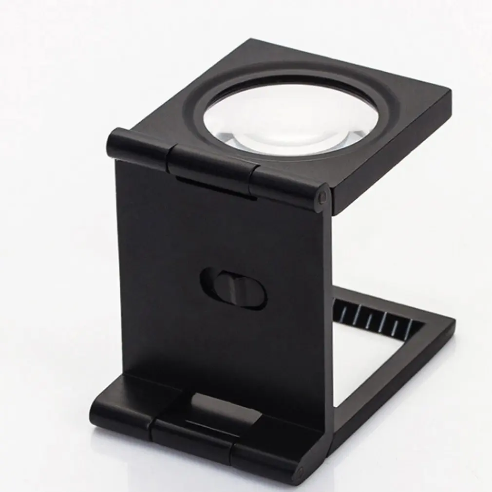 

10x Scale Magnification 2 LED Lupa Optical Lenses Magnifying Glass Foldable Scale Magnifier Illumination Light Printing fabric