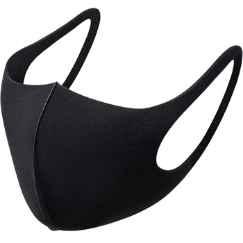 

Black Mouth Mask Breathable Unisex dust-proof Sponge Face Masks Reusable Anti Pollution Shield Wind Proof Mouth Cover washable