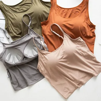 

Women 2020 Summer New Tank Top Backless Camis Top Female Vest Sexy Underwear Wire Free Lingerie Sleeveless Crop Top Camisole S36