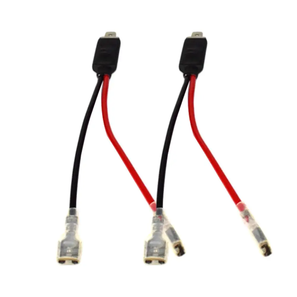 Safety Headlight Adapter Cables High-quality 2/4x Male Plug Single Diode Converter Adapter Cables for H1 LED HID Headlight Bulb