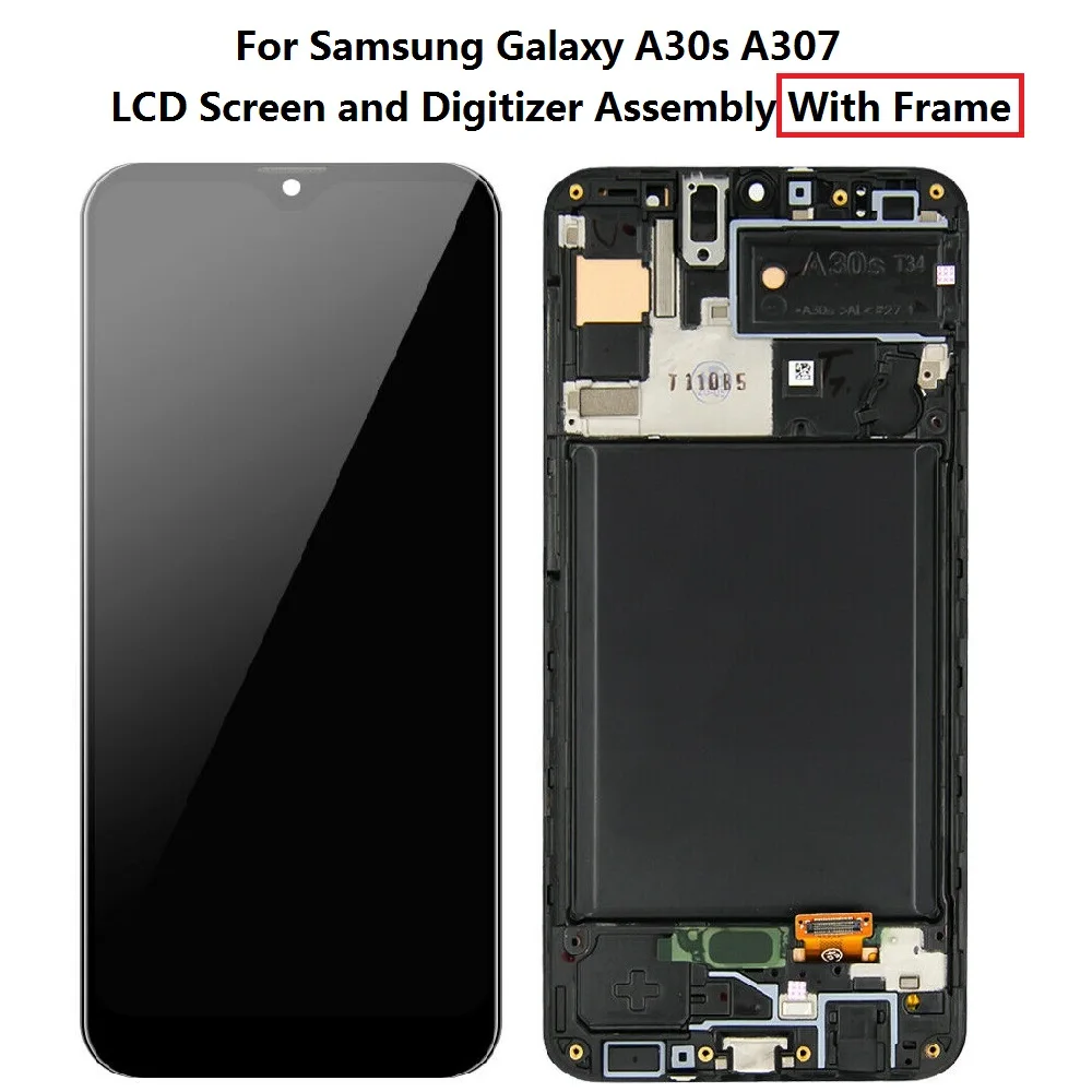 Для Samsung Galaxy A30s A307 TFT без функции отпечатка пальца ЖК-экран и дигитайзер сенсорный