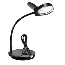 Repair Tools Led Light Desk Magnifier Lamp 5X 3X10X 8X15X Bendable Metal Gooseneck Magnifying Glass