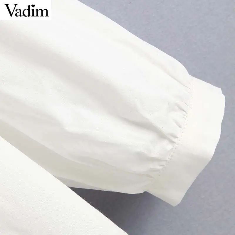 Женское элегантное платье vadim белая свободная Длинная блузка с бисером и бриллиантами, рубашки с длинным рукавом, свободная повседневная верхняя одежда для офиса LB586