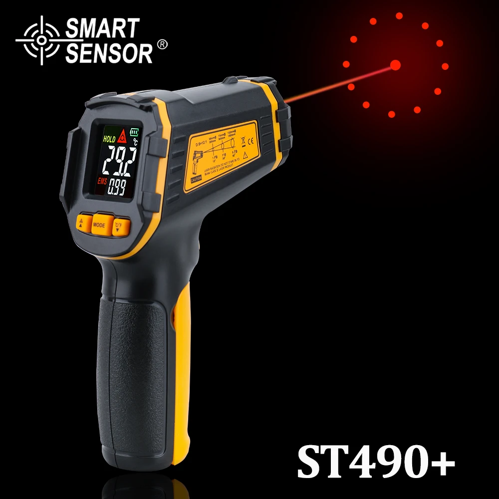 

Digital Non Contact Infrared Thermometer IR Aquarium Color LCD Display Laser Gun Pyrometer High Accuracy Temperature Tester
