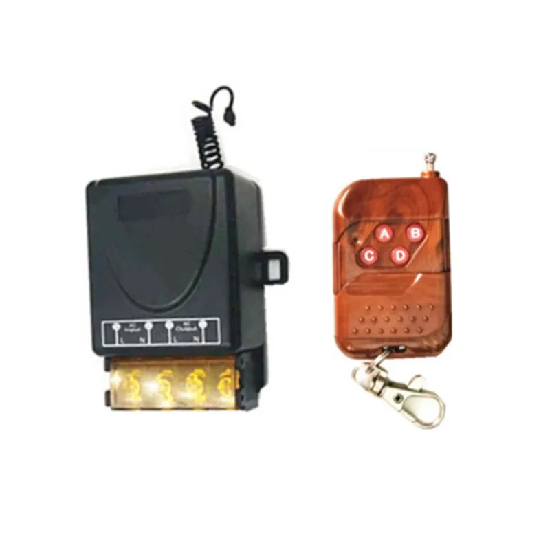 

433Mhz universal wireless RF remote control switch AC 220V 1CH 30A high power receiver and 4-button remote control-for water pum