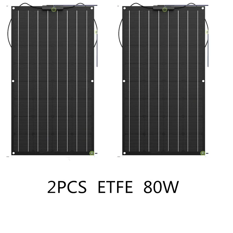 

2pcs 80W High Efficiency ETFE Sunpower Flexible Solar Panel flexible mono solar cell With Wholesale Cheap Price