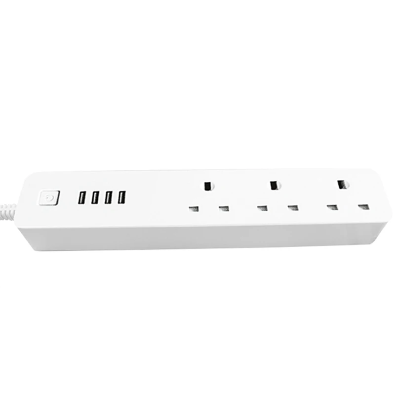 Блок питания WiFi Smart Plug 3 разъем стандарта Великобритании Защита от перенапряжения пульт дистанционного управления розетка с 1,8 м удлинитель независимый переключатель