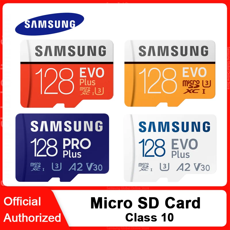 SAMSUNG Memory Card 128GB EVO EVO+ EVO Plus PRO Plus MicroSD Card C10 Microsd Micro SD SDXC sandisk 16gb memory card