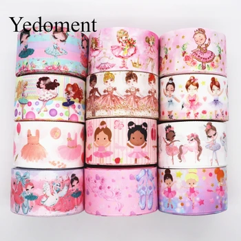 

10 Yards 1.5'' 38MM Girls Printed Grosgrain Ribbons For Hair Bows DIY Handmade Materials Y19100901