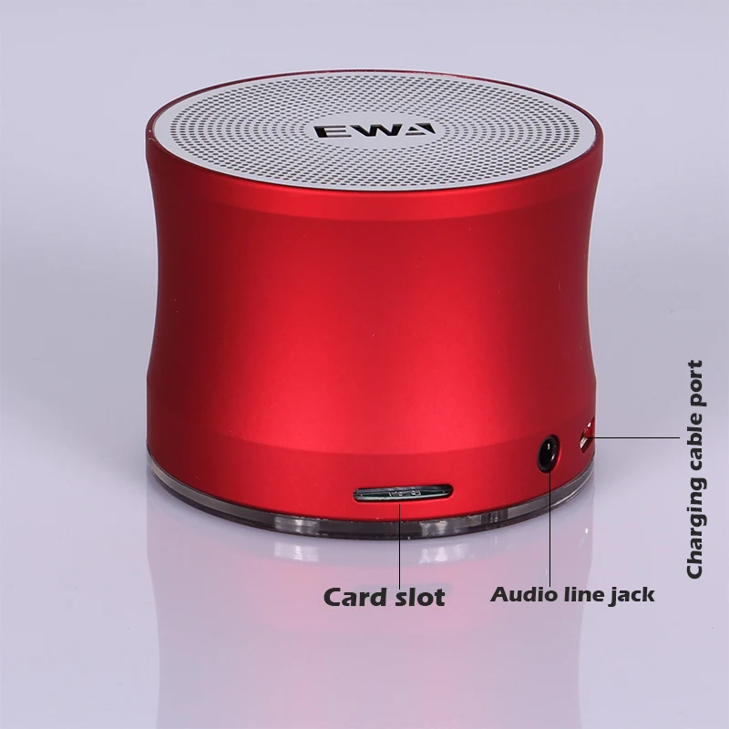EWA 109PRO Bluetooth Speaker Portable Metal HIFI Speakers TWS Wireless Music Player Strong Sound SD Card Play Speaker