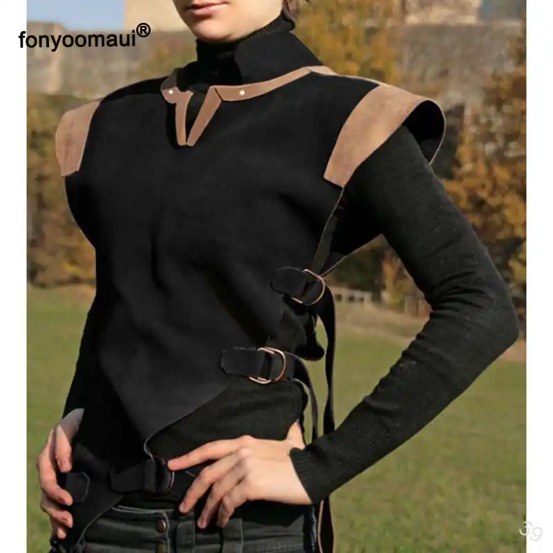 Medieval Vintage Gothic Larp Jerkin Tabard Waistcoat Adult Women
