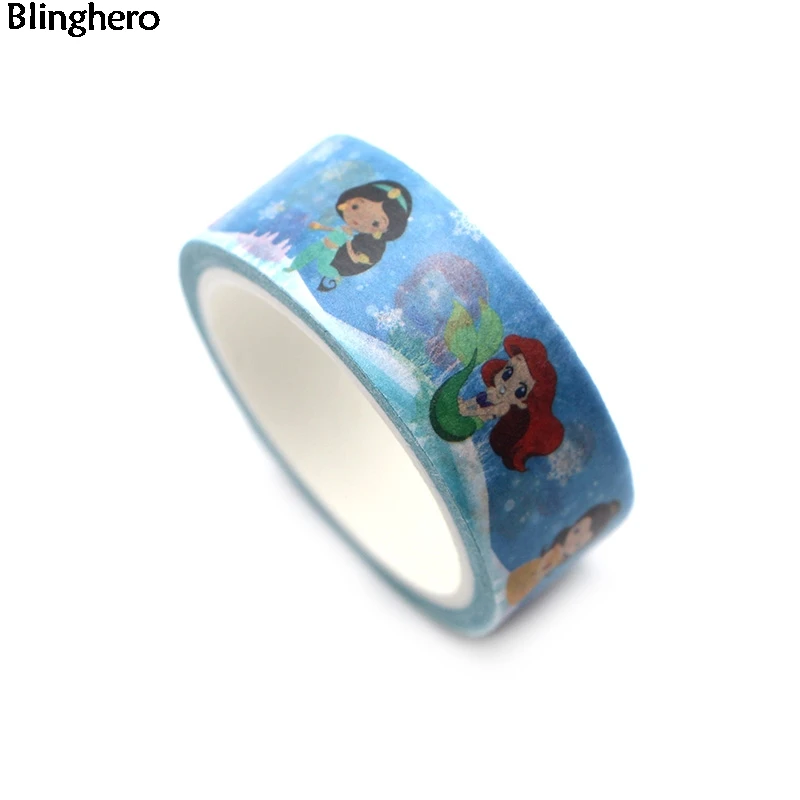 10 шт./компл. Blinghero принцессы из мультфильма для девочек; 15 мм х 5 м лента Washi рукоделие изоляционная лента клейкая декоративные ленты наклейки Симпатичные ленты BH0020
