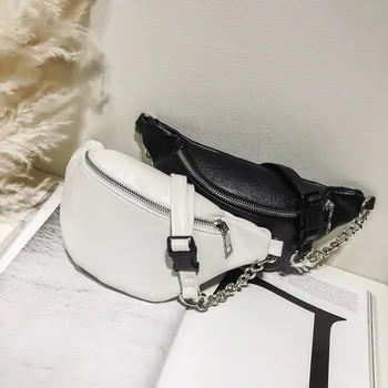 

Chic chain bag female 2020 summer new fashion simple waist bag Korean version wild chest bag crossbody bag women bag