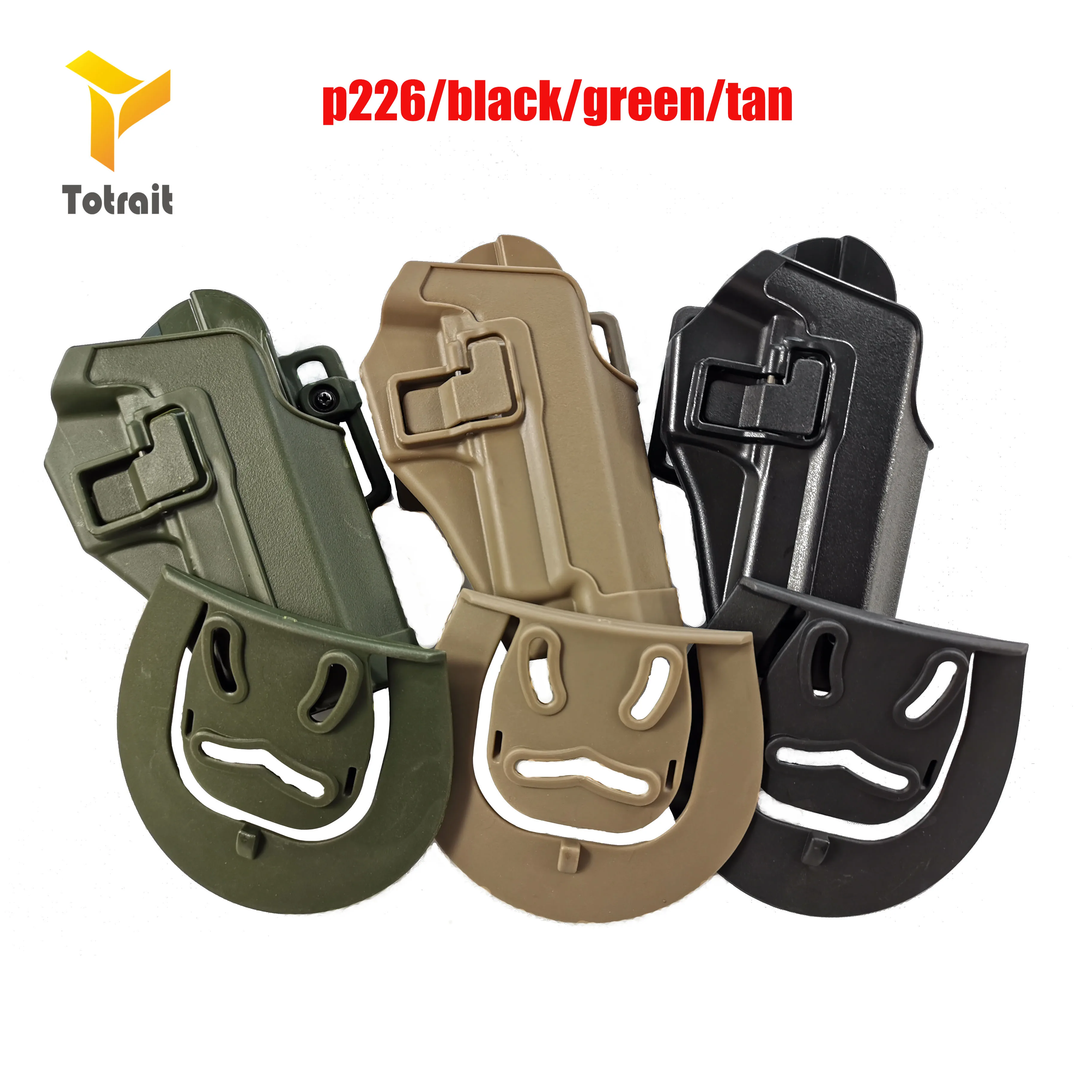 

Tactical Belt Holster Right Hand CQC Type Gun Holster for SIG SAUER P226 black/Green/Tan