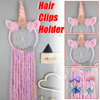 

Dream Catcher Hair Bows Storage Belt for Girls Hair Clips Barrette Hairband Hanging Strip Holder for Hair Accessories