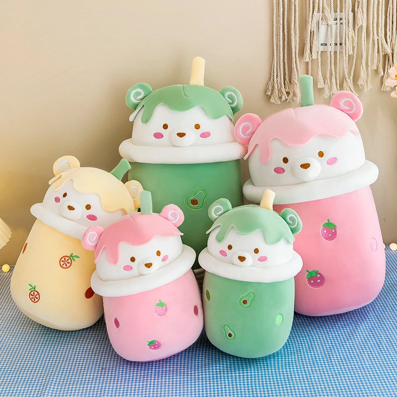 Cute Cartoon Teddy Bear Bubble Tea Cup 