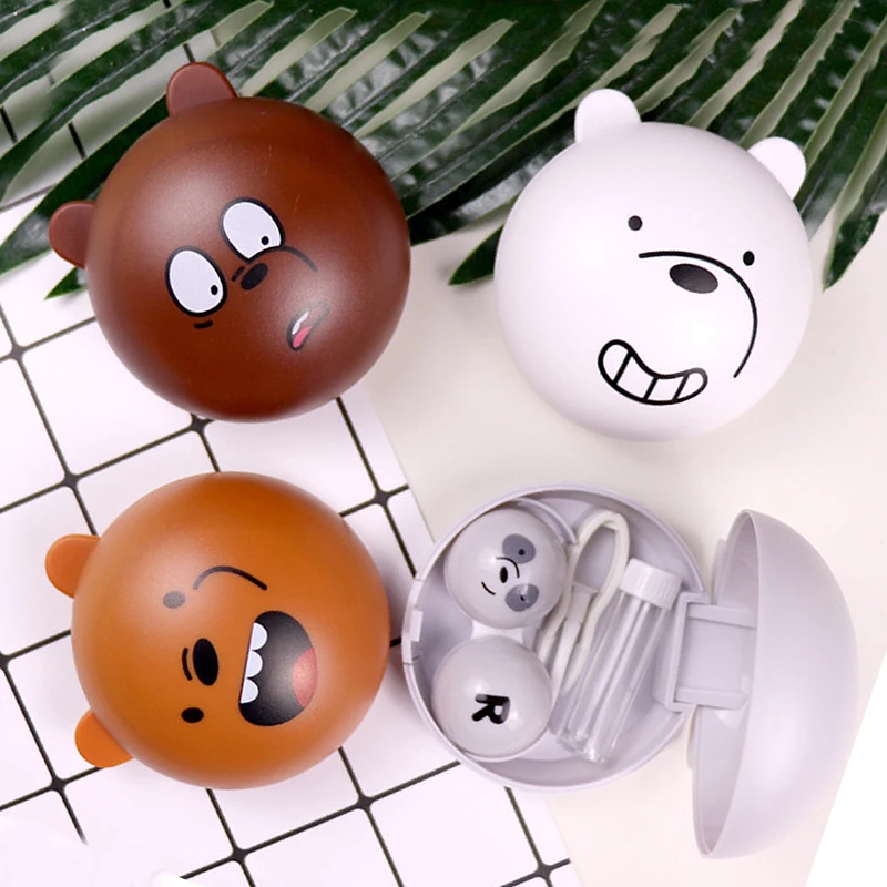 

Cartoon Bear Contact Lens Case Cute Animal Care Box Container for Women Men 649C