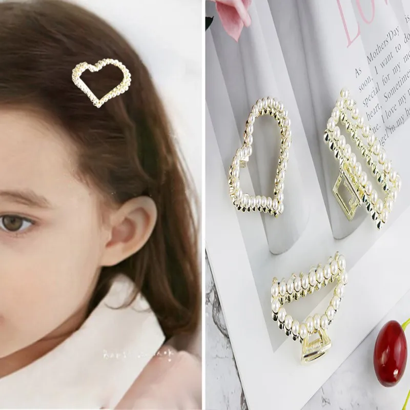 

2020 Girls Hair Clips Cute Pearl Hair Pin Children Hairpin Party Princess Hair Accessories