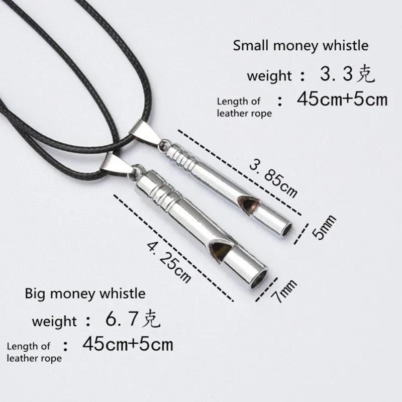 Emergency Whistle Titanium Emergency Whistle Loud Portable Keychain Necklace EDC Keyring for Emergency Survival Outdoor Hiking Camping