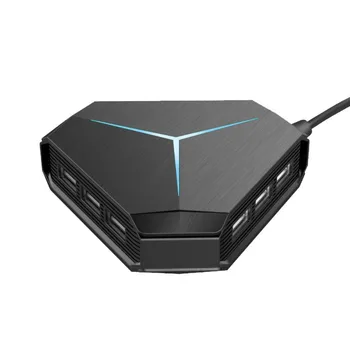 

New 6-Port USB HUB 1 Meter Cable Dispenser With TF / SD Card Reader Microphone AUX Cool Light Charging USB 2.0 Hub For Multiple