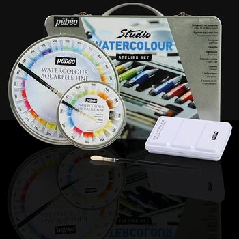 

Watercolor paint solid watercolor iron box whitening liquid brush whitening glue set