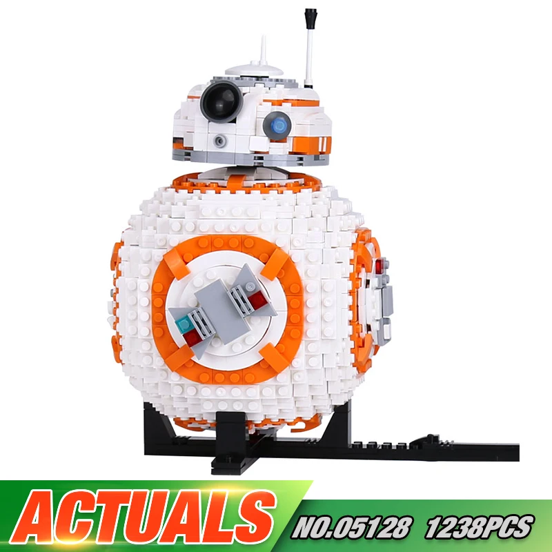 

DHL 05128 1238Pcs Genuine Star Series Wars The 75187 BB 8 Robot Set Model Building Blocks Bricks Kids Toys As Christmas Gifts